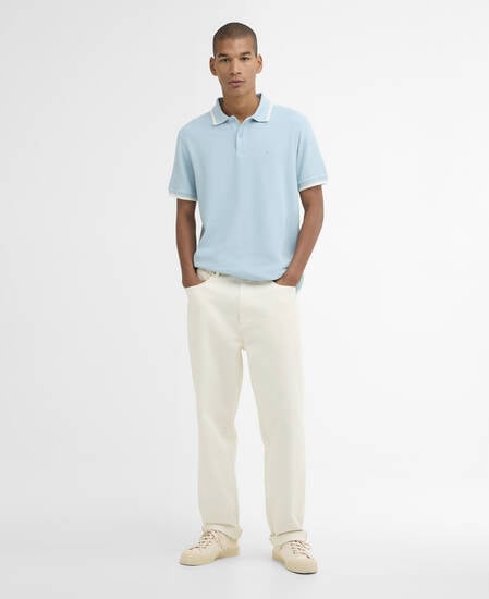 Ferriby Tailored Polo Shirt Surf Blue