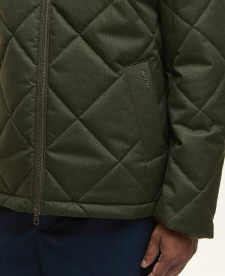 City Harrington Quilted Jacket Olive