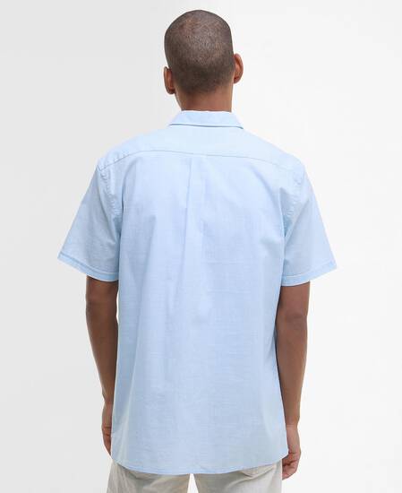 Pigment Dye Slub Short-Sleeved Shirt Bleached Blue Pigment Dye Slub Short-Sleeved Shirt Bleached Blue