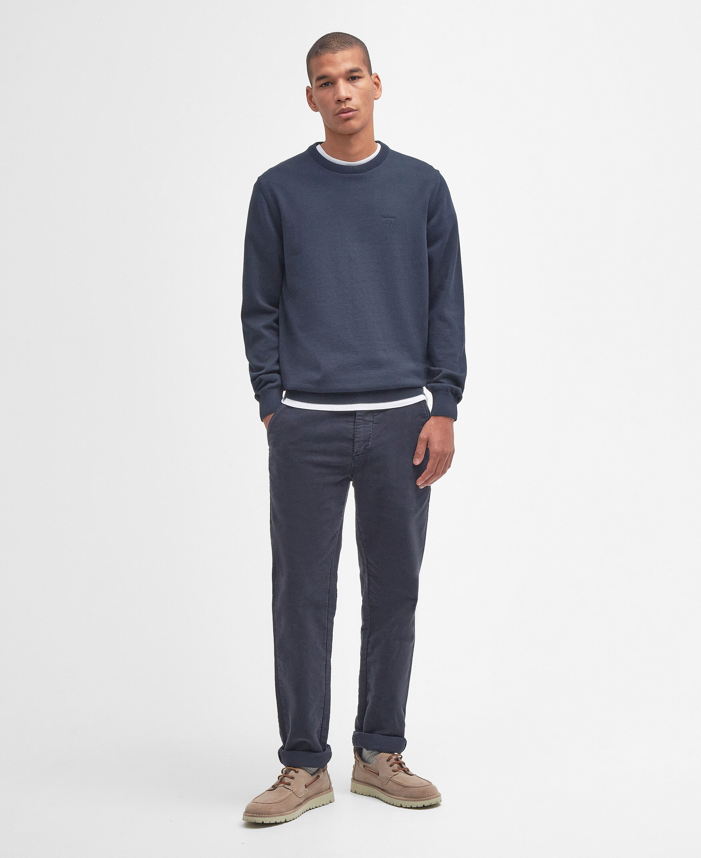 Pima Cotton Crew Neck Jumper Classic Navy