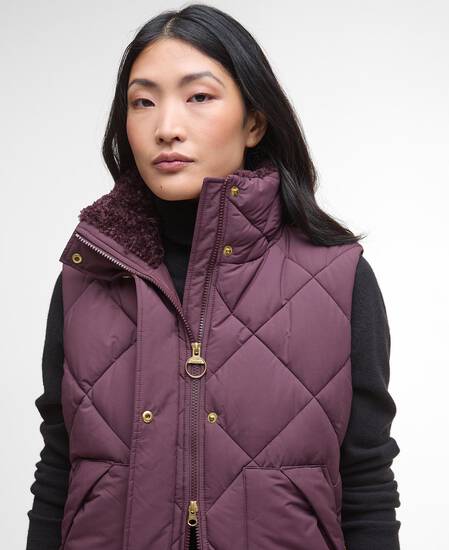 Becky Gilet Black Cherry/Muted Tartan Becky Gilet Black Cherry/Muted Tartan