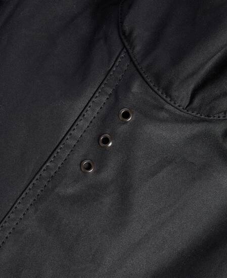 Modified Exmoor Waxed Coat Classic Black