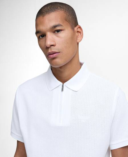 Backfield Tailored Short-Sleeved Polo Shirt White