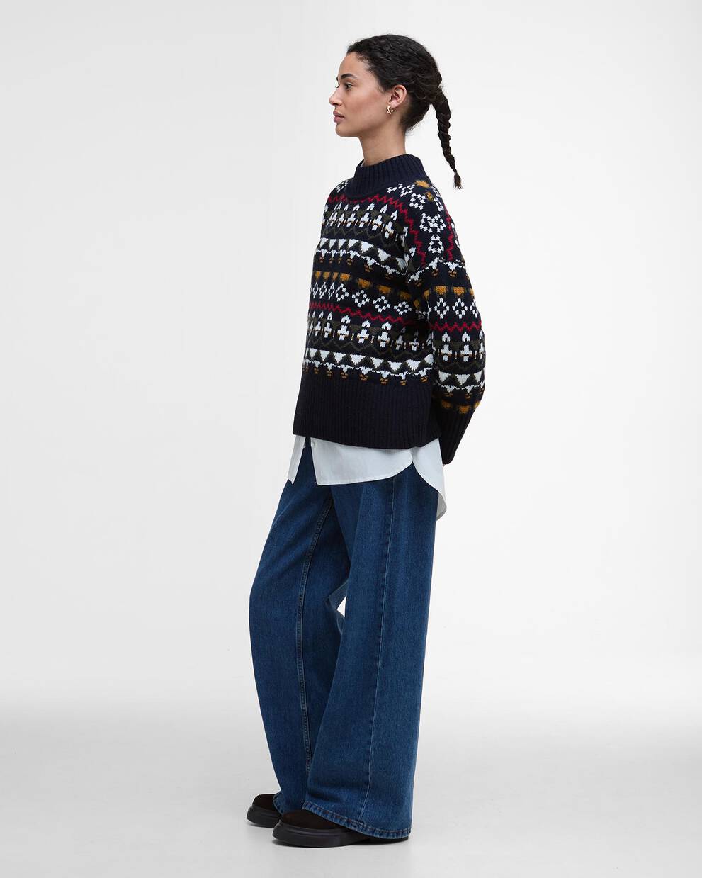Larisa Fair Isle High-Neck Jumper
