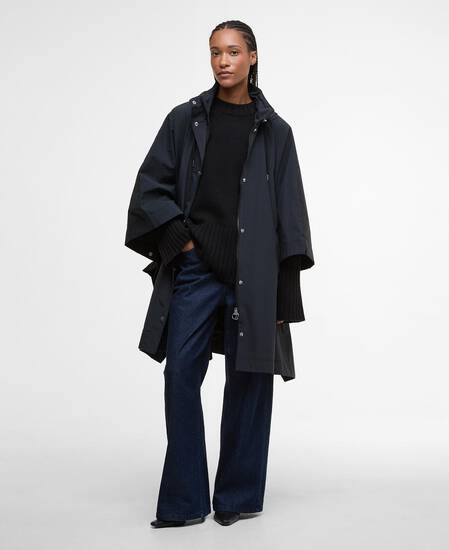 Everlee Showerproof Cape Black/Onyx Tartan
