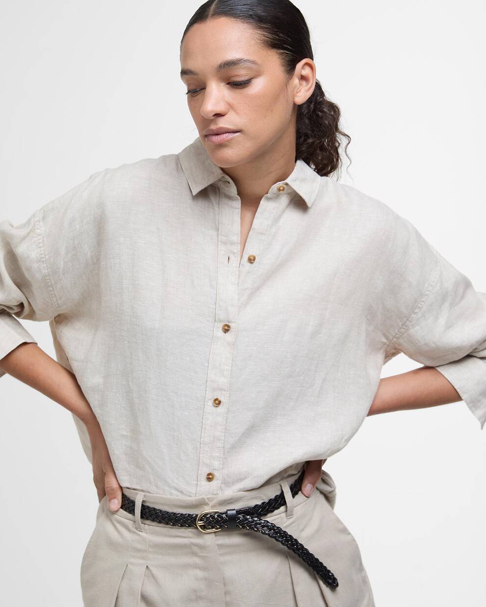 Hampton Relaxed Linen Shirt Light Sand