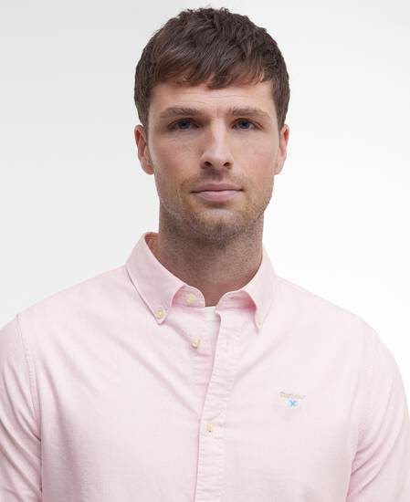 Striped Oxford Tailored Long-Sleeved Shirt Classic Pink
