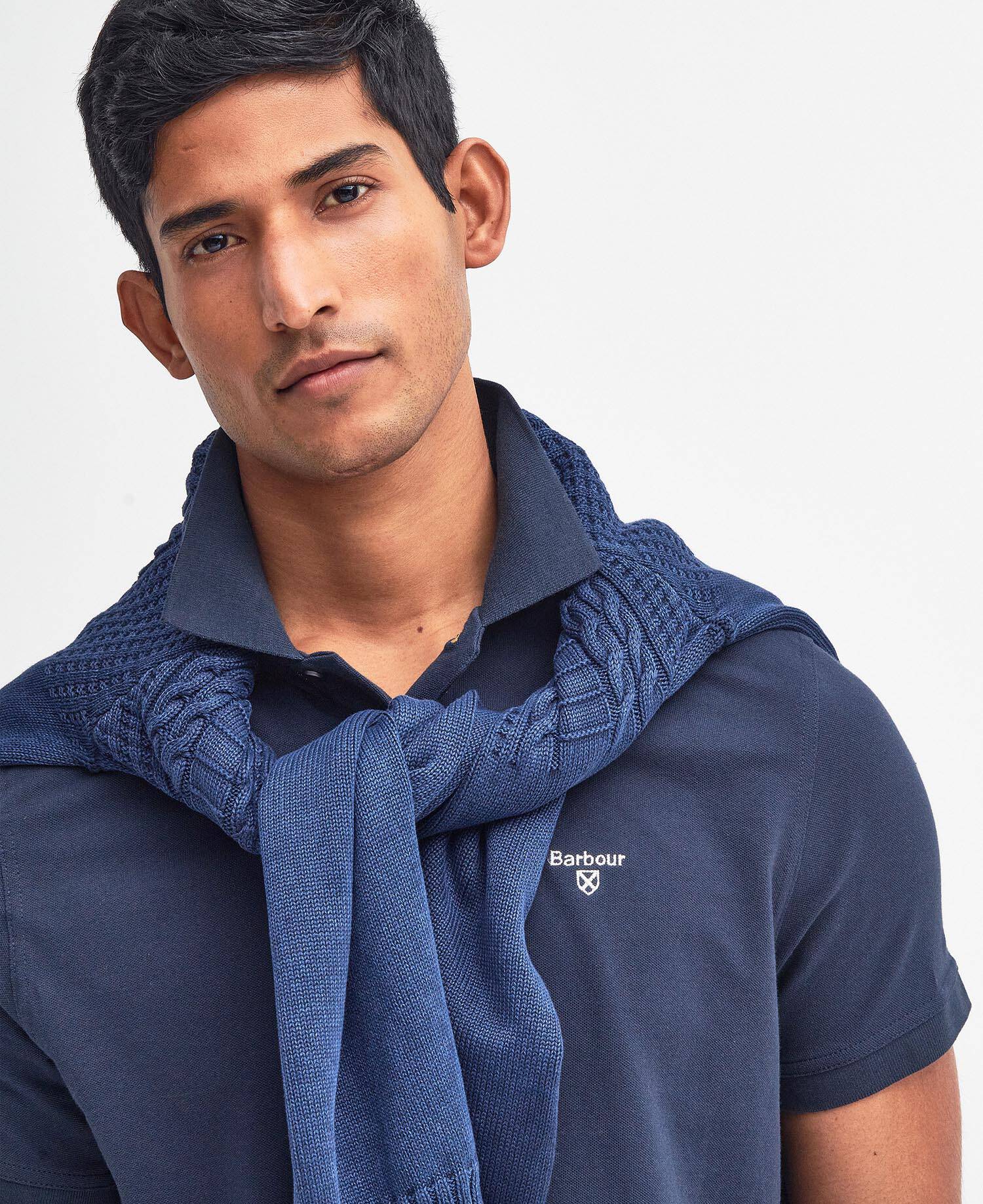 Lightweight Sports Short-Sleeved Polo Shirt New Navy image number 3