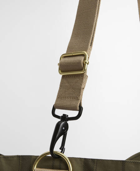 Borsa tote Transport Carry-All Dusky Green Tartan