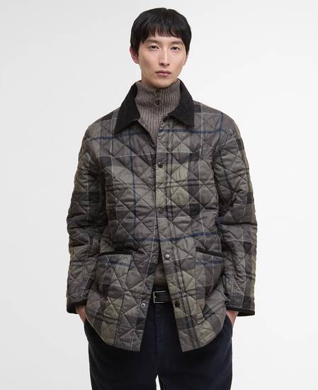 Select Liddesdale Quilted Jacket Navy Winter Dress Tartan