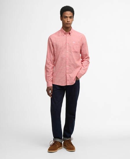 Nelson Tailored Long-Sleeved Shirt Red