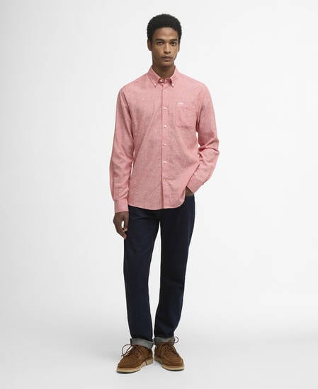 Nelson Tailored Long-Sleeved Shirt Red
