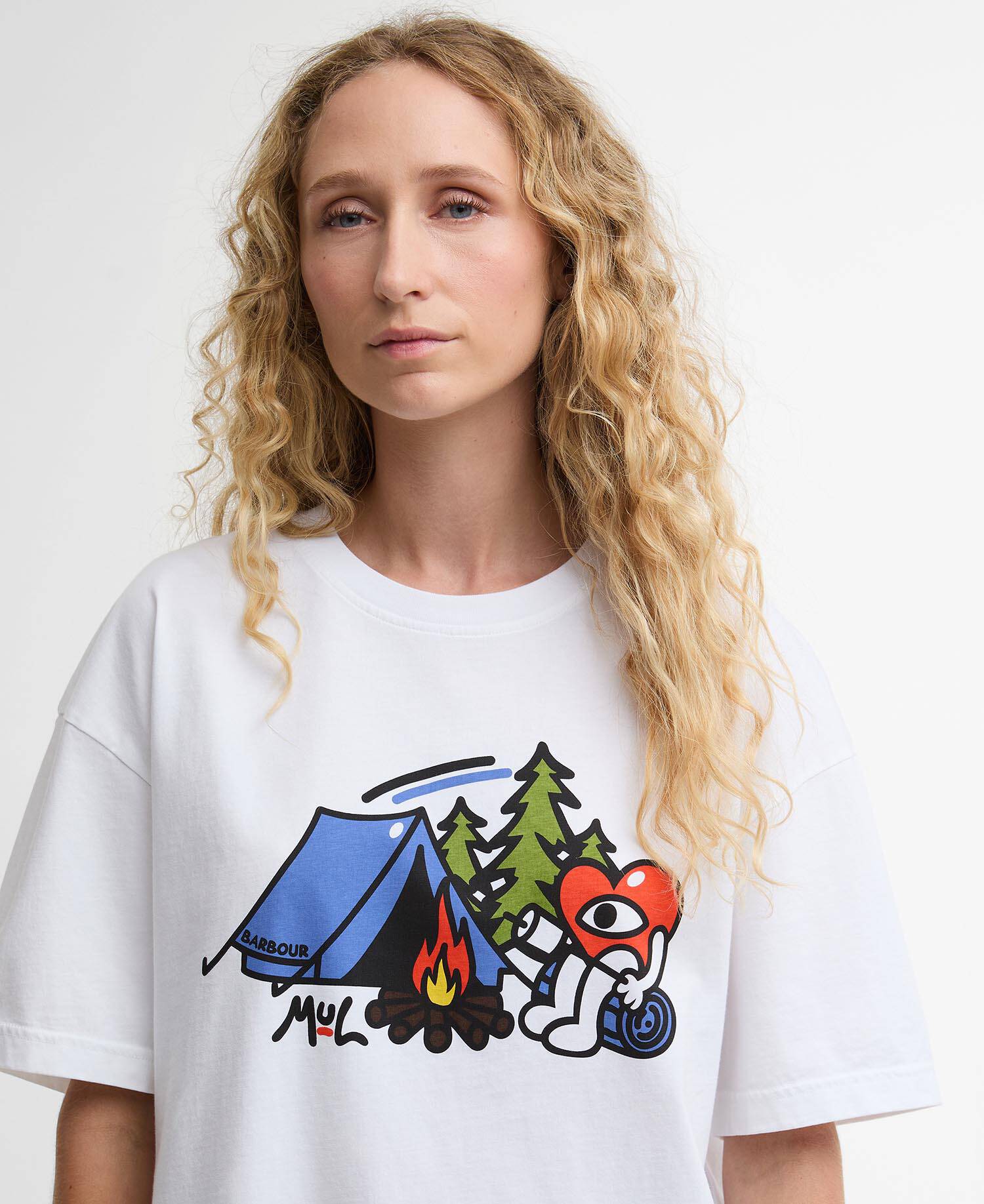 Barbour x Mul T-Shirt Grainger Oversized White image number 3