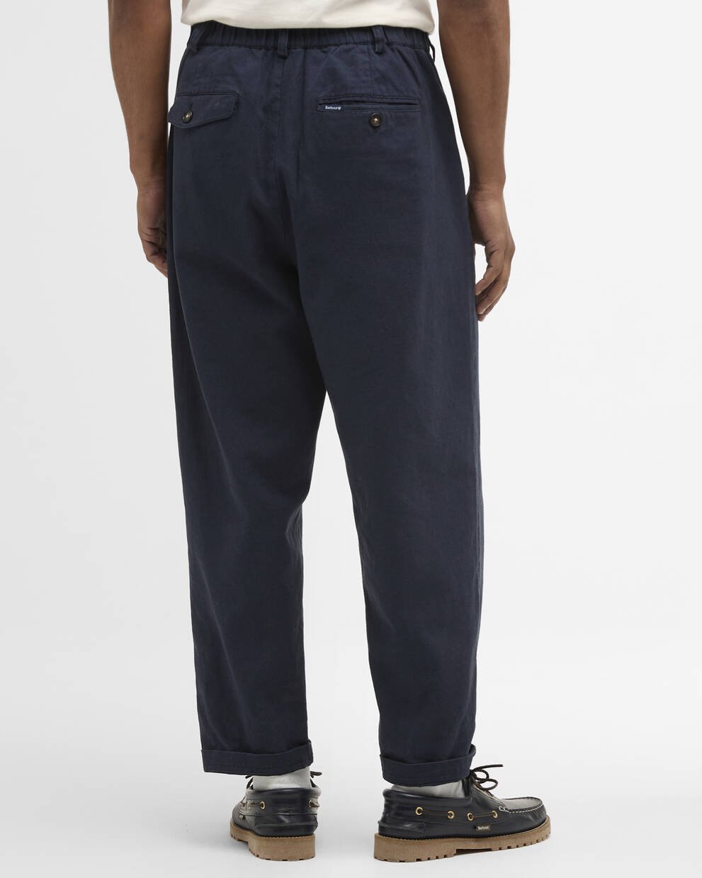 Hose Relaxed aus Leinen-Mix