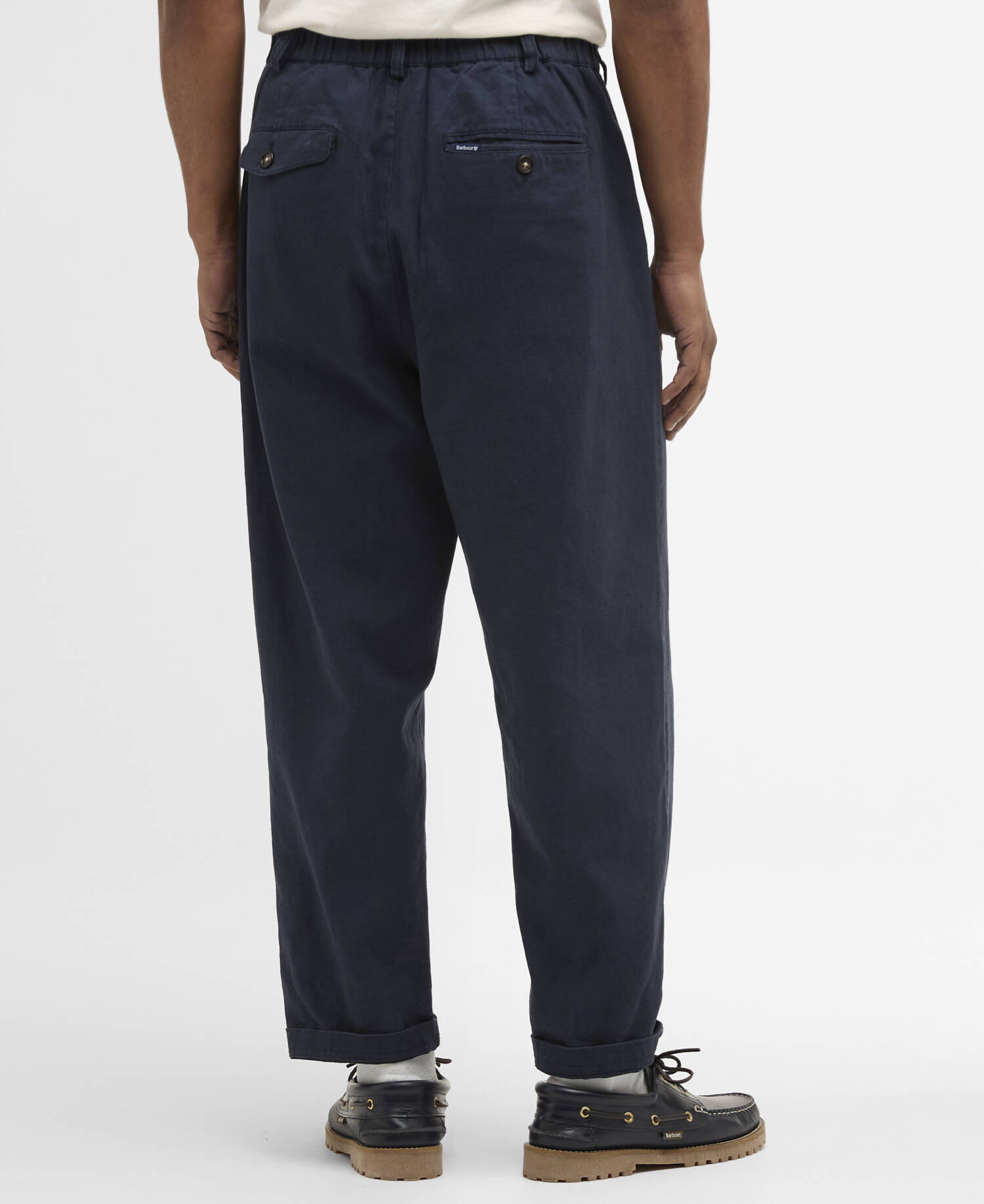Hose Relaxed aus Leinen-Mix Navy image number 2
