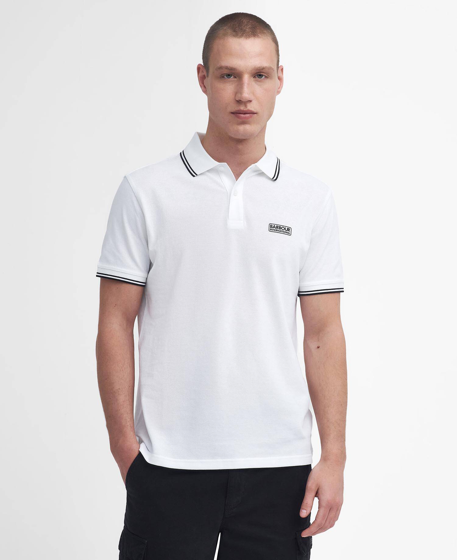 Evan Short-Sleeved Polo Shirt Classic White image number 0
