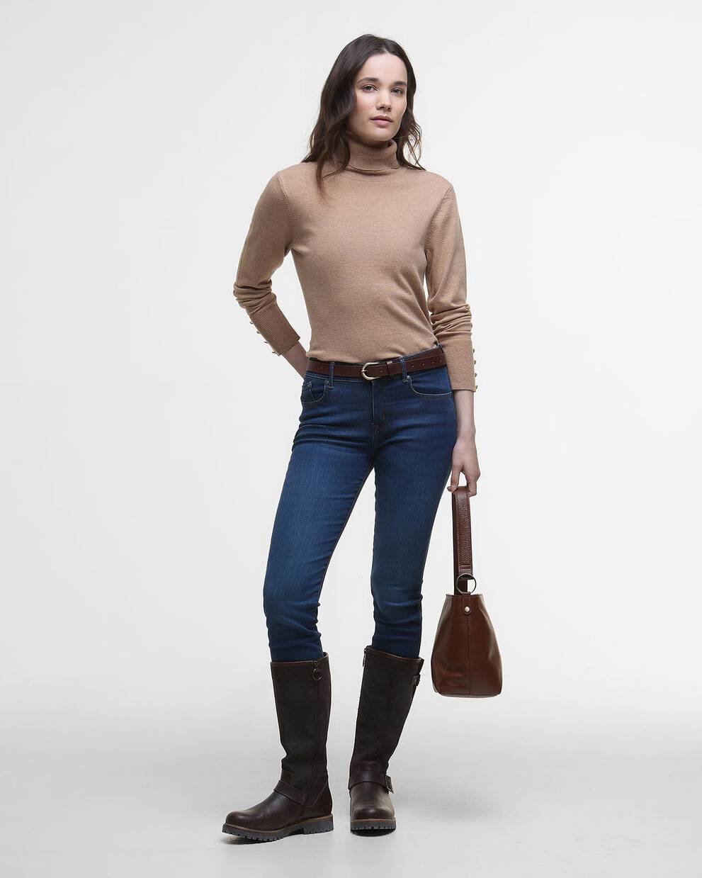 Maglione Corbridge a collo alto con risvolto