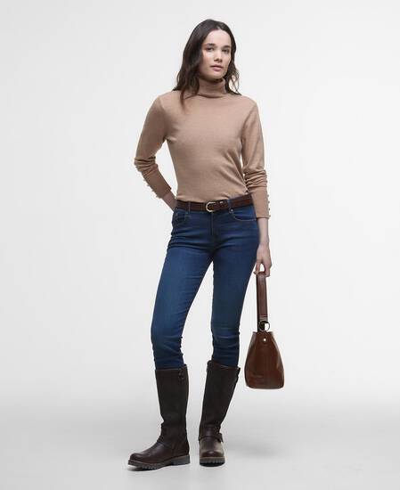 Corbridge Rollneck Jumper Pale Camel