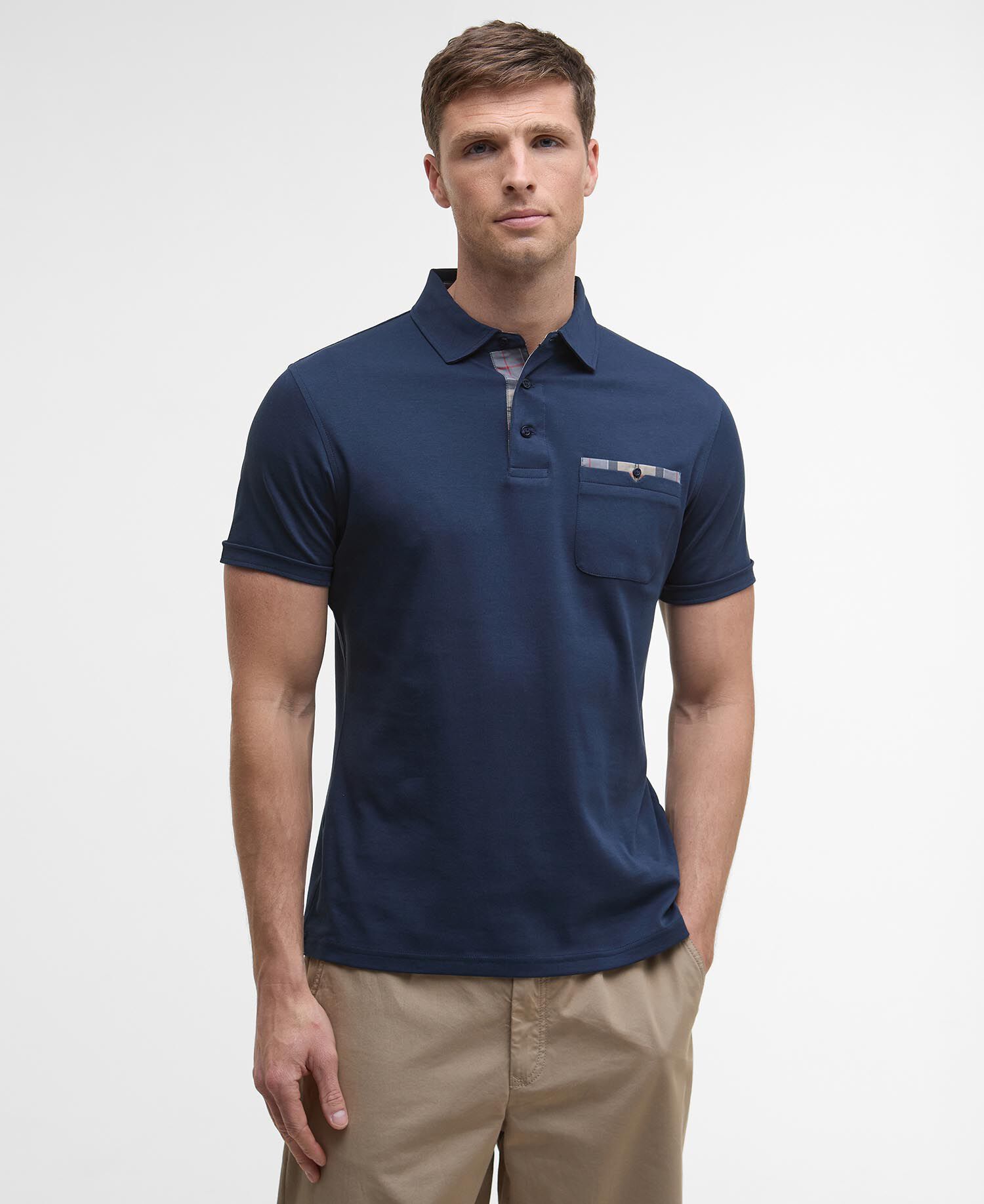 Corpatch Tailored Short-Sleeved Polo Shirt Navy