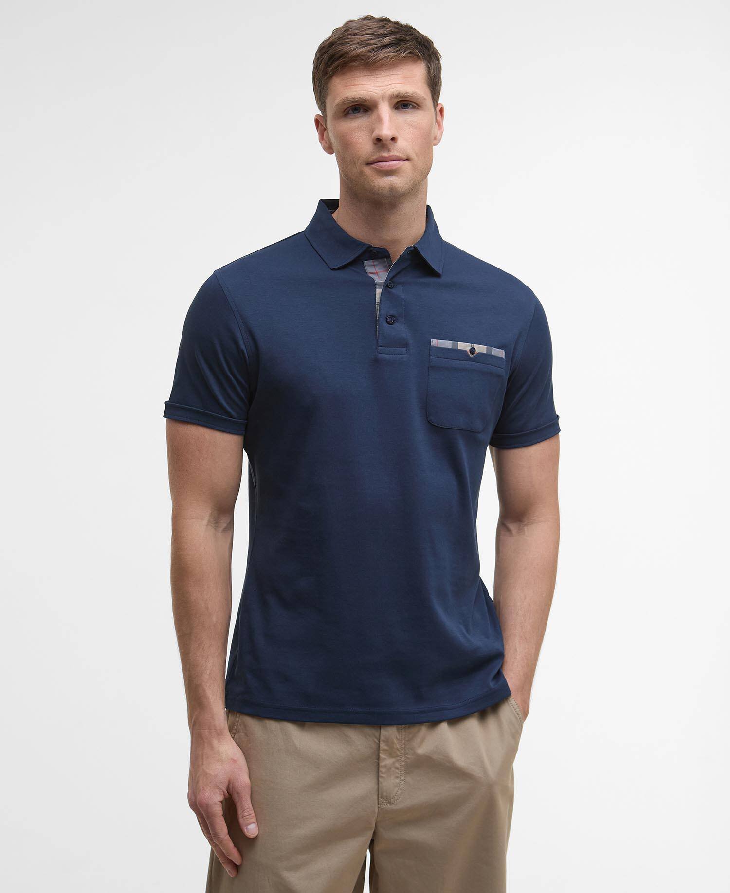 Corpatch Tailored Short-Sleeved Polo Shirt Navy image number 0