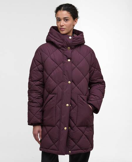 Piumino Kailyn Black Cherry/Muted Tartan