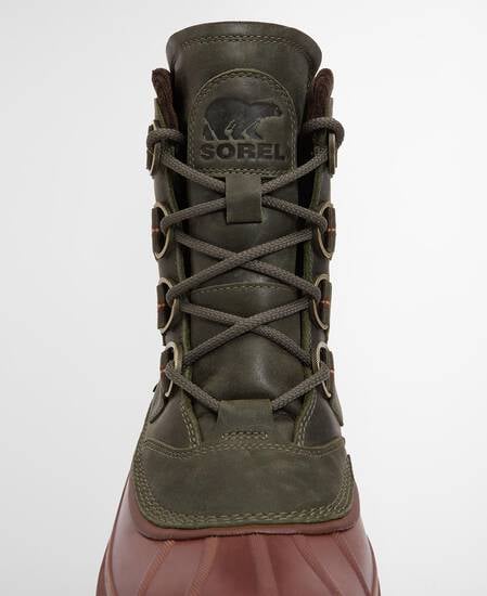 Barbour x SOREL Caribou Horizon GTX Waterproof Boots Olive / Dark Brown