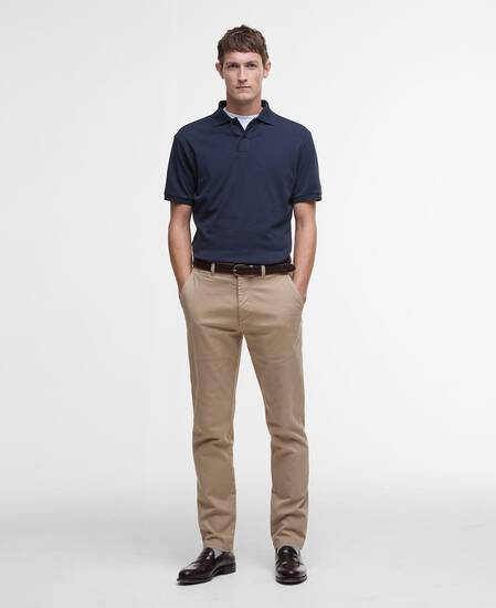 Washed Stretch Tailored Trousers Washed Stone