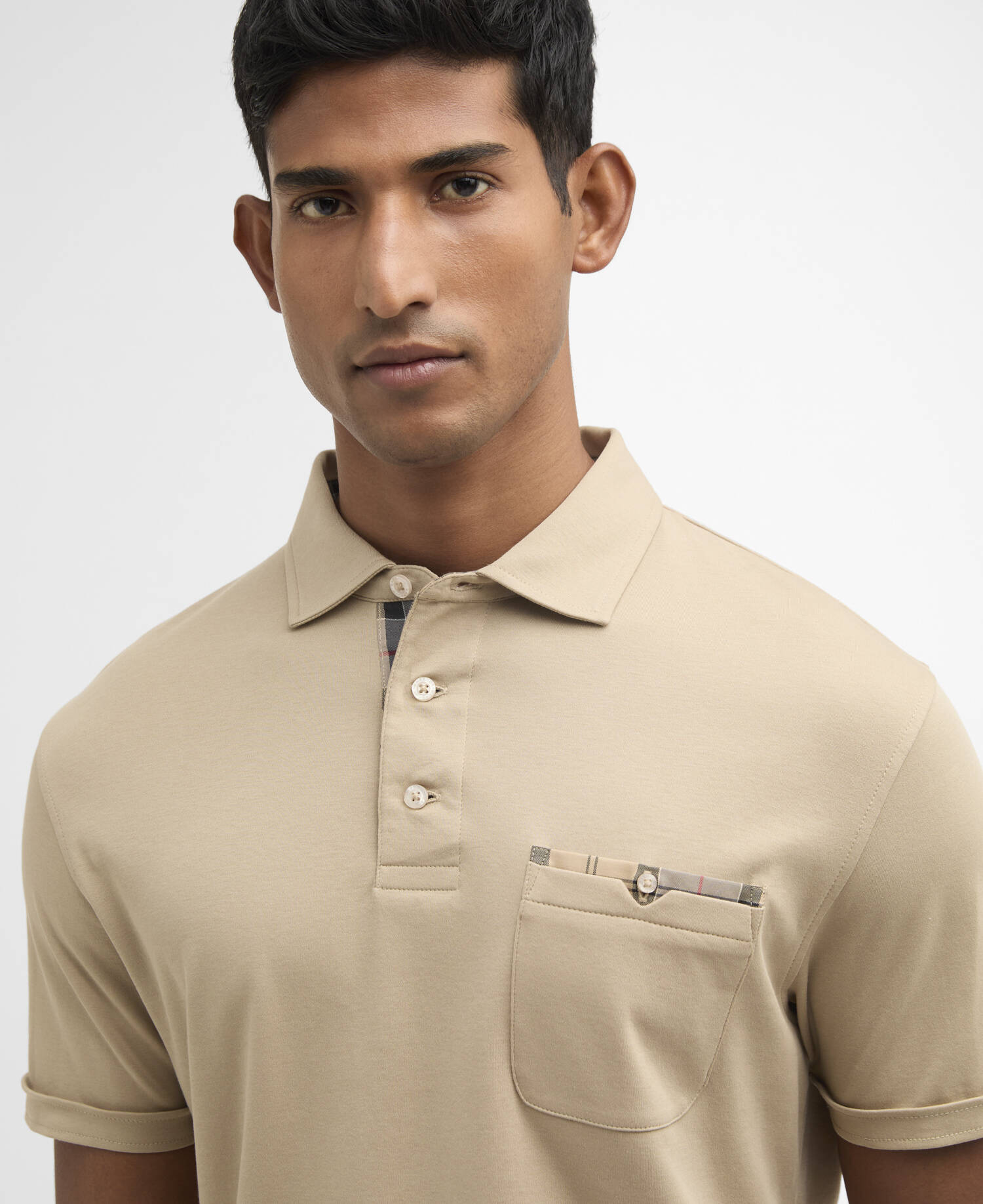 Polo Corpatch a maniche corte leggermente aderente image number 3