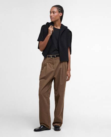 Yasmin Cord Trousers Military Brown Yasmin Cord Trousers Military Brown