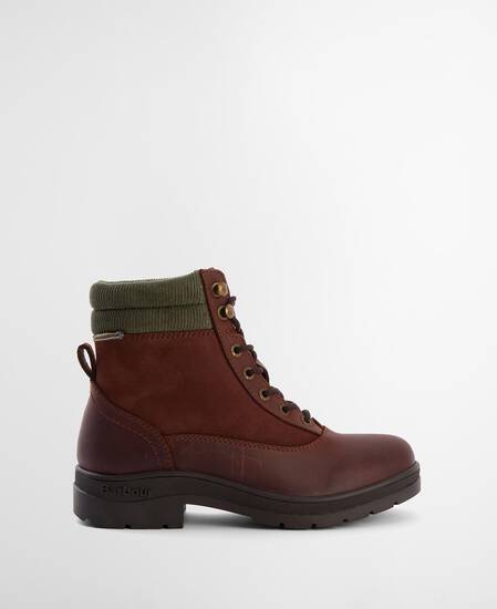 Laurelle Lace-Up Boots Mahogony/Choc Nubuck