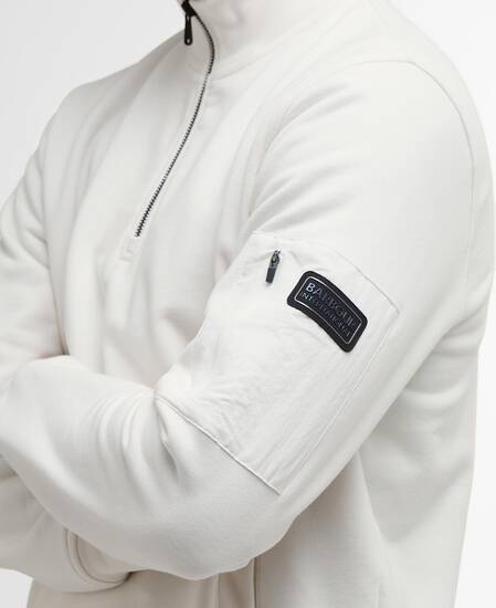 Ewan Half-Zip Sweatshirt Whisper White