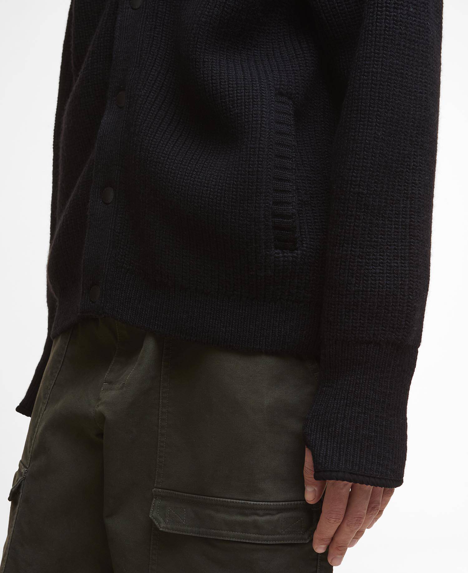 Cardigan con cappuccio lavorato a maglia Middens image number 4