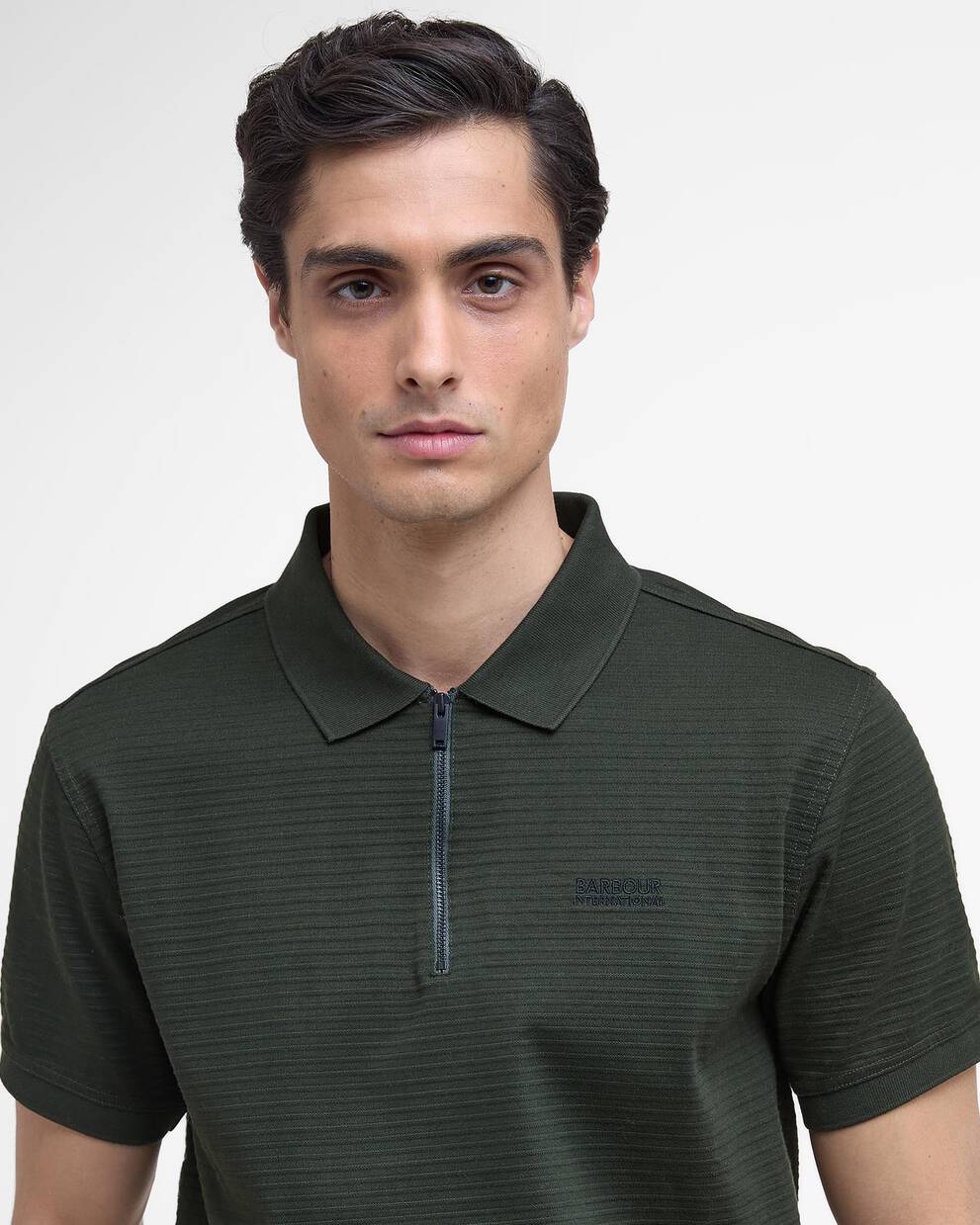 Alfred Jacquard Striped Polo Shirt