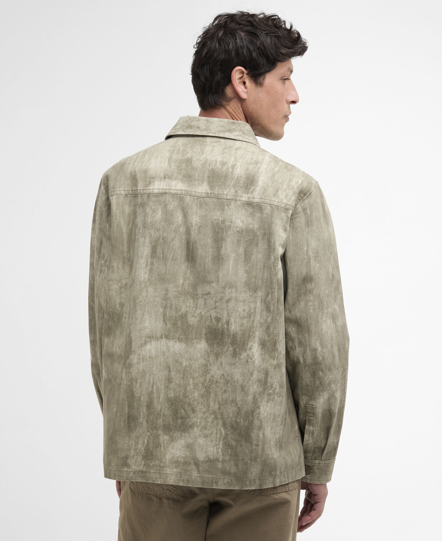 Overshirt con stampa Ross Grey Olive
