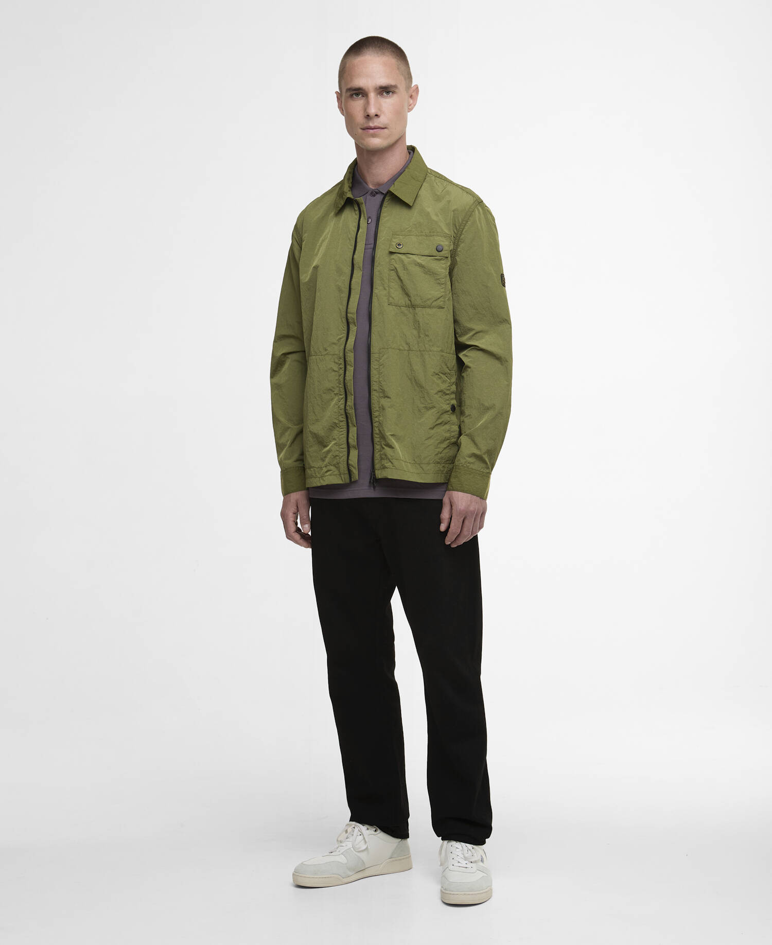 Inline Overshirt Cable Olive image number 1