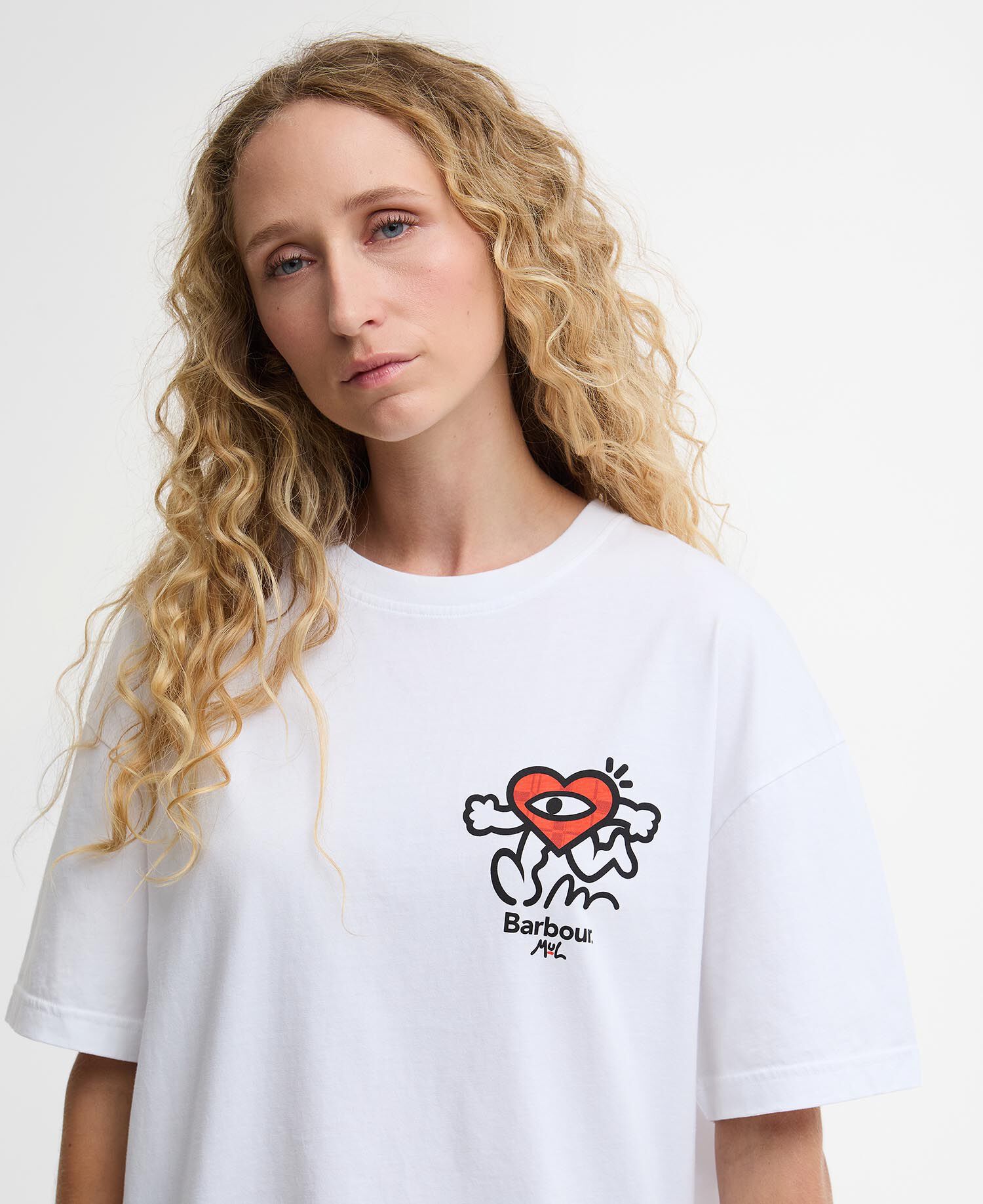 Barbour x Mul T-Shirt Tyne Oversized White