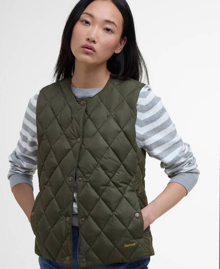 Gilet in piumino d'oca Fiona Olive/Ancient