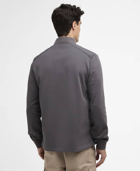 Ethan Quilted Sweatshirt Charcoal