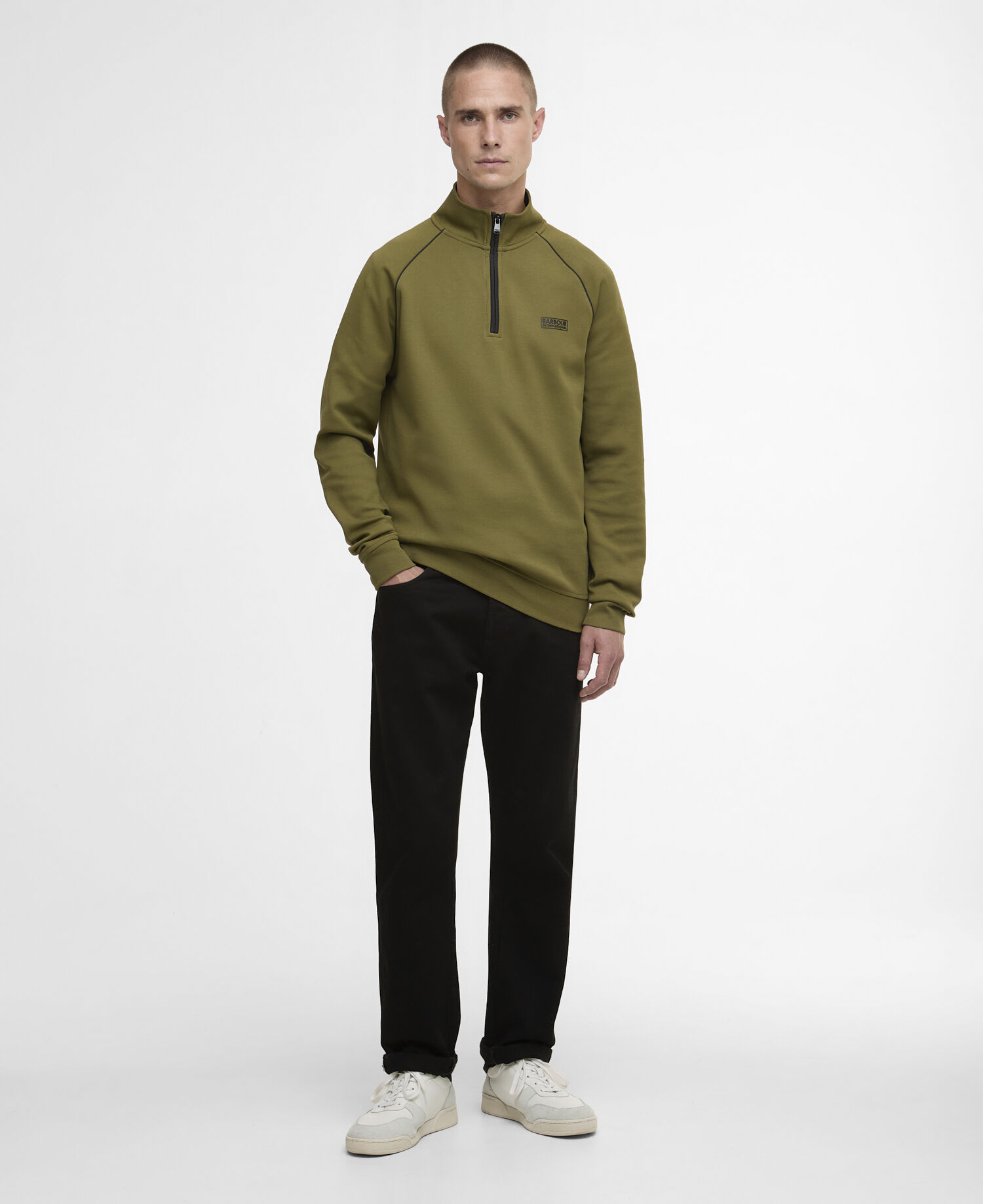 Markford Quarter-Zip Jumper Cable Olive