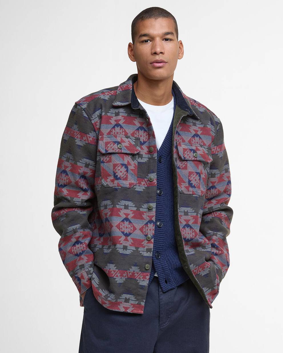 Camicia in jacquard dalla vestibilità comoda Greatend