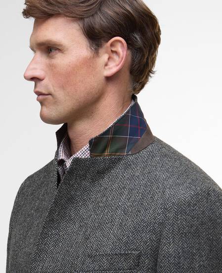 Blazer con motivo a spina di pesce Firth Moons Grey