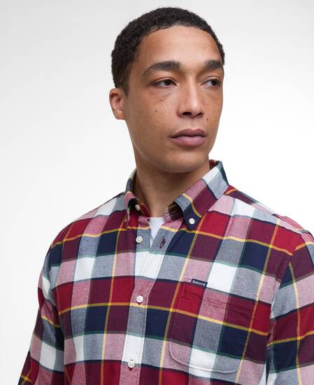 Valley Tailored Long-Sleeved Shirt Red
