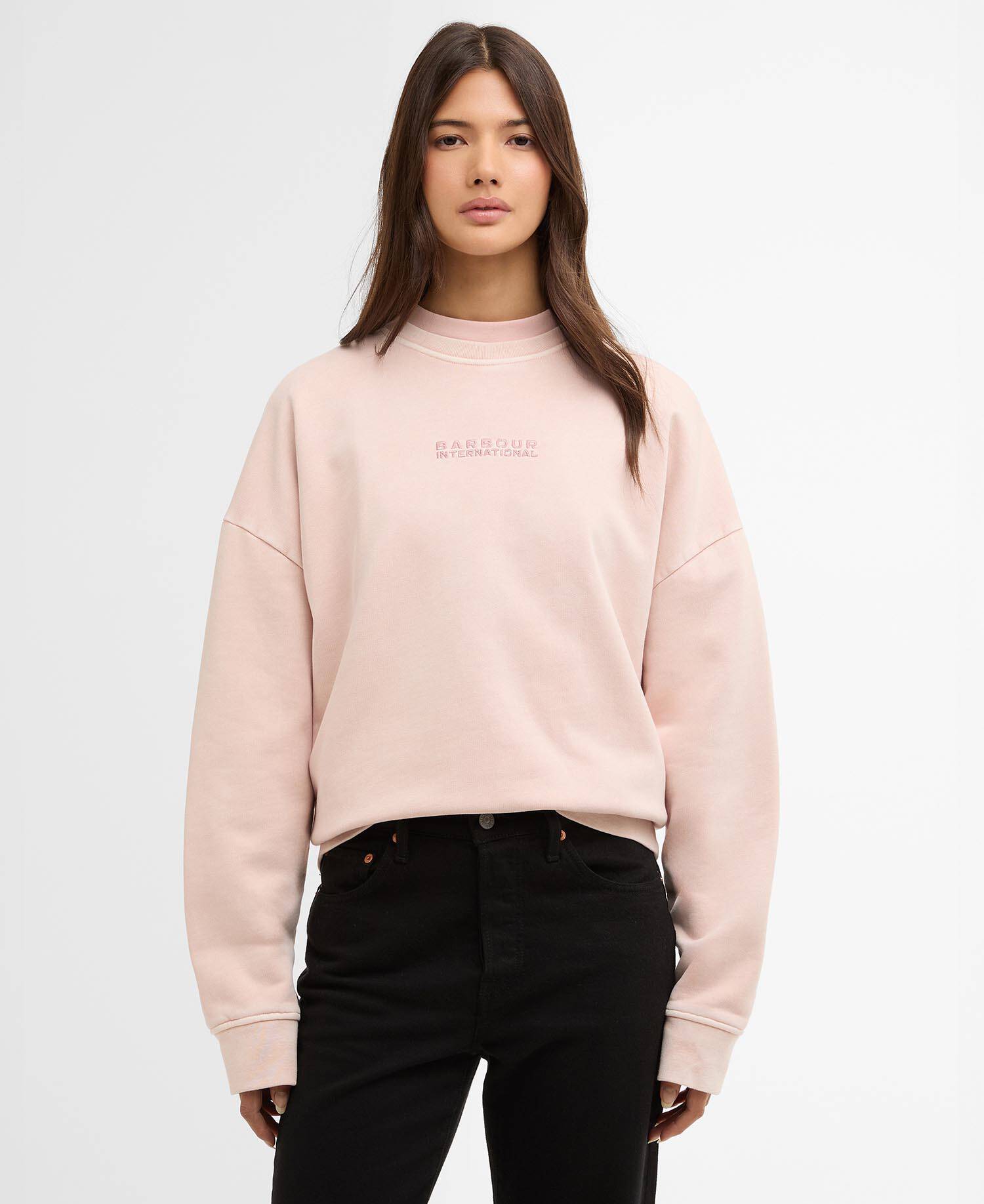 Lyra Crew Neck Jumper Washed Desert Pink image number 0
