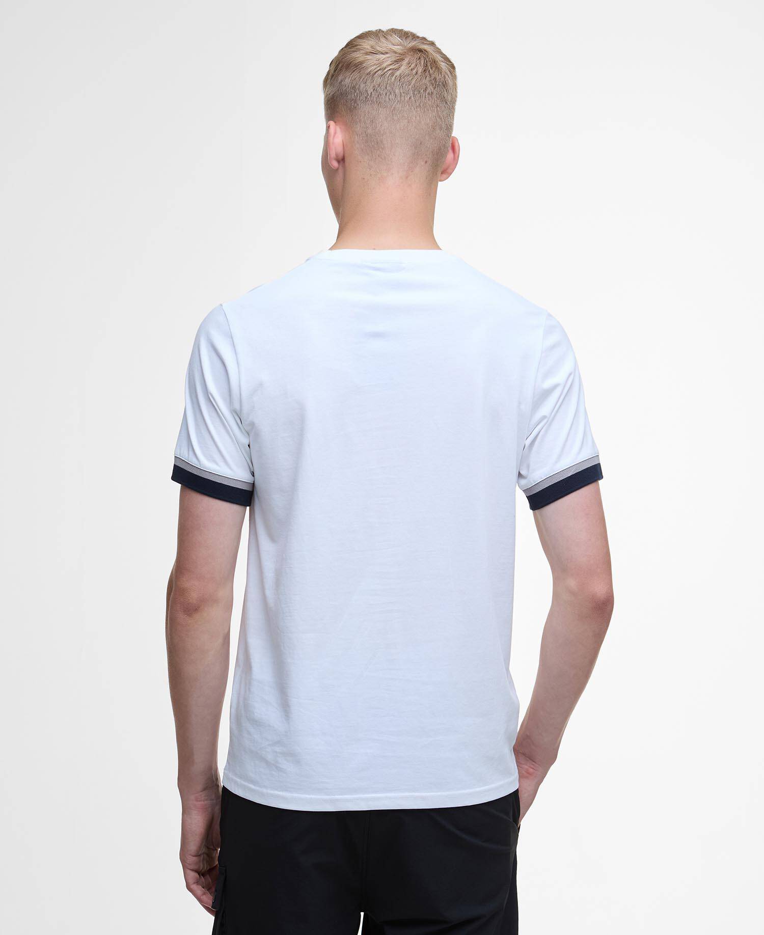 Deep Cuff Evan Tipped T-Shirt Classic White image number 2