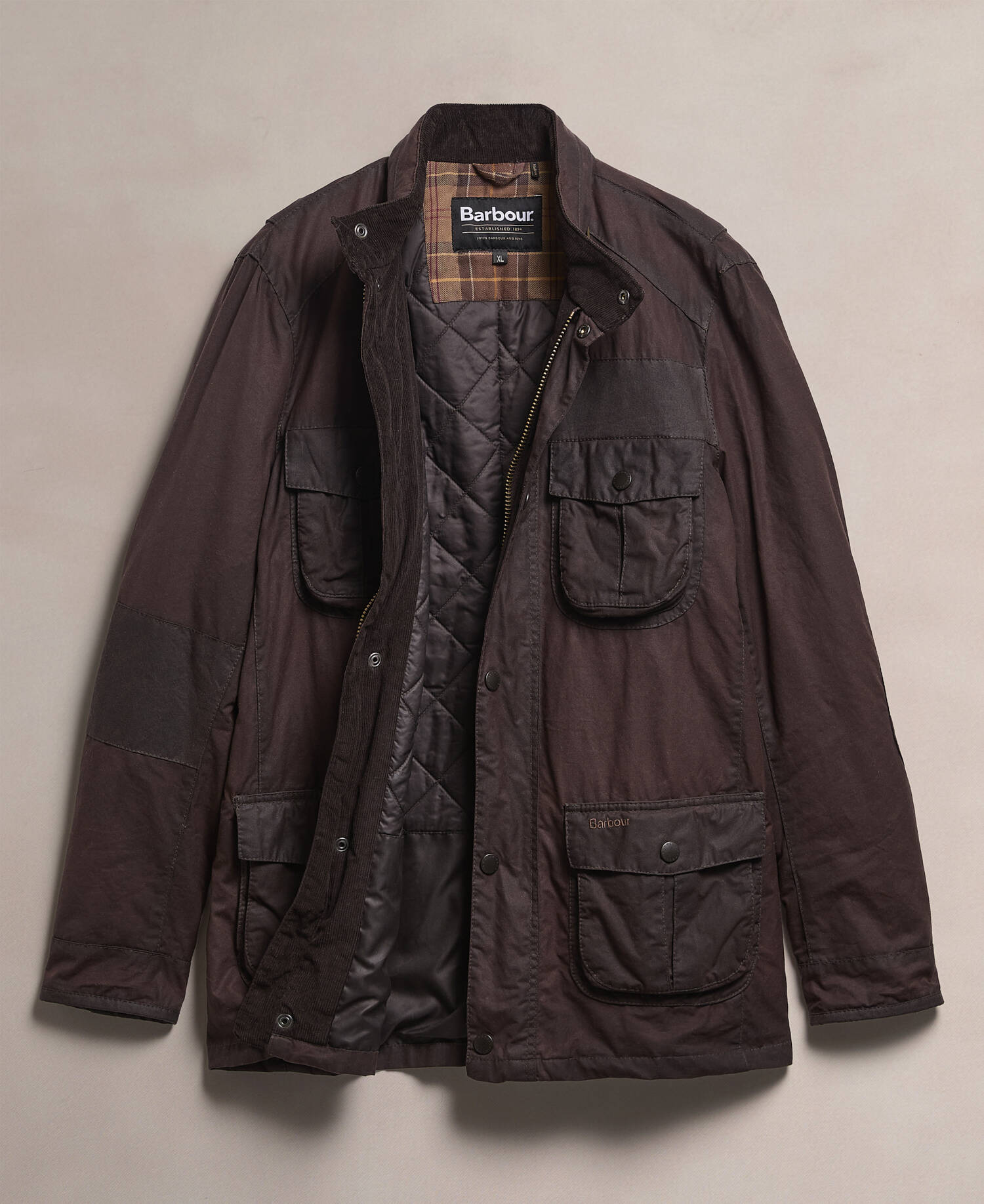 Barbour Re-Loved Men's Corbridge Waxed Jacket - Size XL Rustic image number 1
