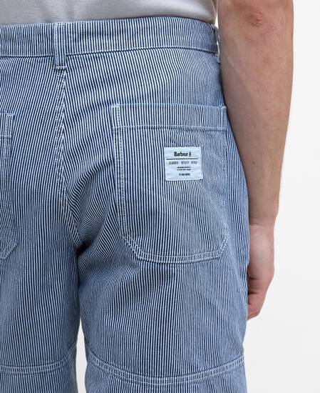 Shorts Tindale con motivo a righe Bleached Blue