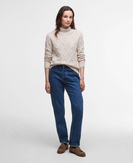 Burne Roll Neck Jumper Oatmeal