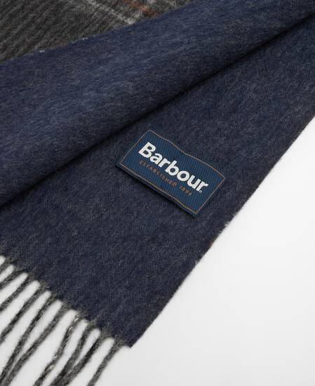 Marsden Reversible Lambswool Scarf Grey/Navy