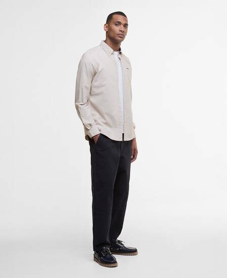 Marsden Tailored Long-Sleeved Shirt Washed Stone