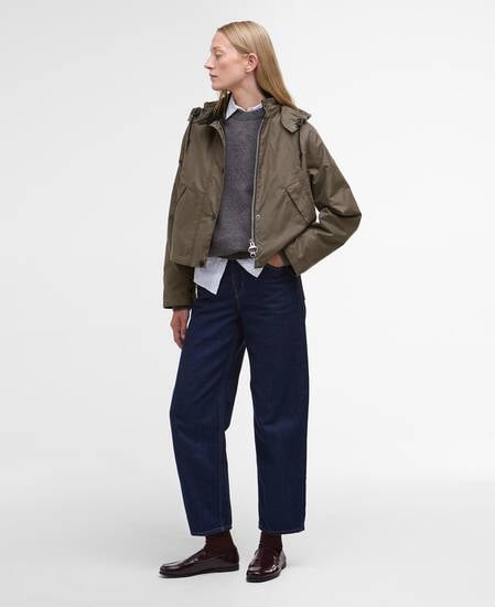 Barbour for Margaret Howell Women's Transport Waxed Jacket Kelp